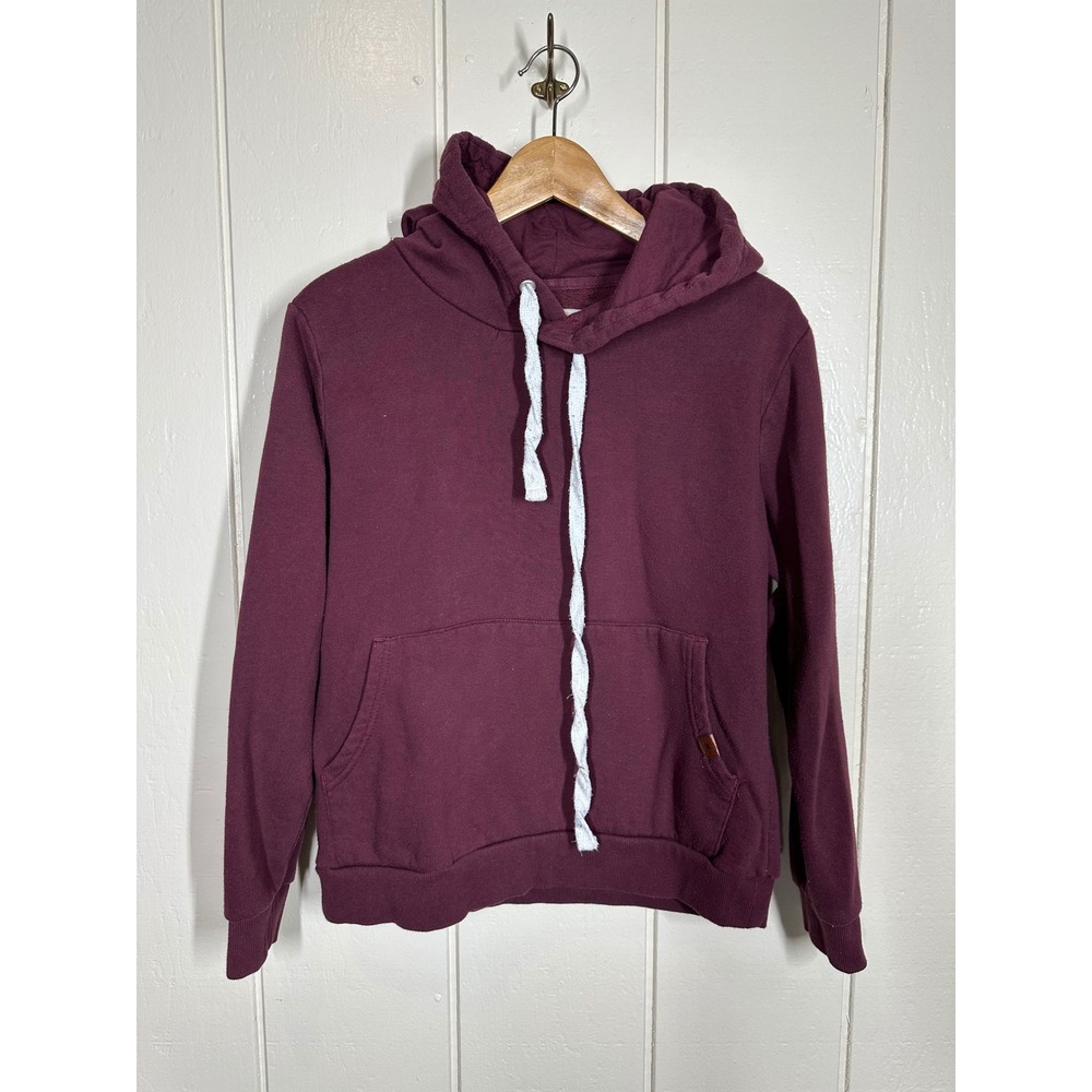 Doublju Hoodie Women M Burgundy Sweatshirt Pullover Pocket Casual Long Sleeve